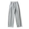 2323 Otoño e Invierno Nuevos Pantalones Deportivos Gruesos Forrados de Felpa para Mujer Cintura Alta Cordón Diseño de Costura Central Pierna Ancha Sueltos