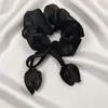 Elástico de Cabelo Oversized Estilo Coreano Intestino de Porco, Corda de Cabelo Versátil com Renda de Bolinhas, Elástico para Rabo de Cavalo Alto, Elástico de Borracha, Acessório de Cabelo de Alta Qualidade