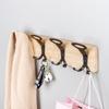 Gancho para Montar en la Pared, Gancho para Abrigos de Madera Natural, Perchero de Madera Maciza para Montar en la Pared, Gancho para Puerta de Entrada, Perchero para Pasillo, Dormitorio