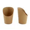 Vasos Desechables para Waffles de Huevo al Por Mayor, Vasos de Papel Kraft con Boca Inclinada, Vasos para Papas Fritas, Cajas de Empaque para Horneado, Vasos para Helado, Vasos de Papel Cilíndricos