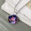 Accesorios de Collar K-Pop de Grupo de Chicas Cazadoras de Brujas Más Vendidos Transfronterizos Collar con Colgante de Piedra del Tiempo Collar de Piedra Preciosa Fábrica al por Mayor