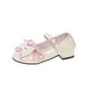 Zapatos para Niña Zapatos Pequeños de Cuero de Princesa para Niños 2026 Primavera y Otoño Nuevos Zapatos Individuales Retro Niña Pequeña Lolita Tacones Altos