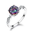 Anillo de Plata Zafiro de Moda Europea y Americana de Venta Caliente Transfronteriza Anillo de Piedra Natal Anillo de Plata de Ley 925 para Mujer Joyería al por Mayor
