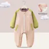 Buzo de una pieza para niños, ropa protectora anti-suciedad para bebés, traje de gateo para bebés, impermeable y resistente al desgaste, se puede usar en exteriores, de una pieza con doble cara
