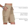 Venda Quente na Amazon Calças de Praia Femininas de Secagem Rápida com Vários Bolsos Cordão Cintura Média Esportes ao Ar Livre Montanhismo Casual Calças Cargo