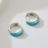 Luxo Leve e Sensação de Alta Qualidade, Brincos de Zircônia Inteira, Liga de Cobre com Micro-Incrustação de Zircônia, Múltiplas Cores Disponíveis, Versáteis para o Dia a Dia, Brincos da Moda