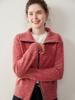 Cárdigan Suéter Chaqueta de Punto para Mujer Cachemira Otoño e Invierno 2025 Nuevo Corto Holgado Punto de Siete Agujas Hilo Floral Color Puro Cremallera