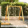 Columpio de Madera Resistente a la Corrosión de Moda para Patios Exteriores en Jardines Pequeños, Columpio Infantil de Madera Maciza para Balcones Interiores en Apartamentos Pequeños, Columpio Individual para Ocio en Casa