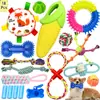 Juego de juguetes para perros transfronterizo, duradero y resistente a la mordida, diseñado para aliviar el aburrimiento, hace sonidos, artículos de felpa para mascotas, juguete para morder, pelota de cuerda para limpieza dental