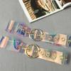 Cinturón ancho de color transparente nuevo, moda europea y americana, hebilla de anillo redondo personalizada, sello de cintura para la cabeza, abrigo de mujer, cinturón decorativo de moda