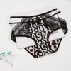 Ropa Interior Sexy de Cintura Media Transfronteriza para Mujer, Atractivos Calzones Huecos de Seda de Hielo para Niñas, Bragas que Aprietan el Vientre y Cubren los Glúteos, Listos para la Venta