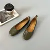 Piel Suave Estilo Coreano 2026 Primavera/Otoño Nuevos Zapatos de Salón para Mujer Piel Suave Cómodos Tacón Bajo Suela Plana Suela Blanda No Cansan los Pies Mocasines