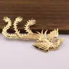 Diseño de Copyright Shangjia Par de Accesorios de Fénix de Latón, Adorno para el Cabello de Estilo Antiguo, Pasador, Material Hecho a Mano, Nuevo Estilo Chino