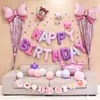 Pacote de Decoração com Arranjo de Balões para Aniversário Infantil Bebê Um Ano Balões de Letra em Filme de Alumínio Suprimentos de Aniversário Fabricante