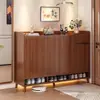 Zapatero de madera maciza para uso doméstico, nuevo modelo 2026, gran capacidad, adecuado para entradas y pasillos, zapatero a prueba de polvo