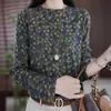 Nova Moda de Outono Plus Size Camiseta Básica Estilo Mãe, Camiseta Elegante Solta Emagrecedora para Mulheres de Meia-Idade e Idosas, Manga Longa Atacado