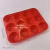 Em estoque: Forma de Silicone para Muffin com 12 Cavidades em Formato de Coração para Assar Biscoitos e Bolos, Forma de Gelatina, Forma para Vela Aromática, Forma de Gesso