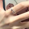 Anillo de estrella femenino nicho diseño original ajustable apertura mango anillo estrella viento frío regalo para novia novia