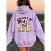 Sudadera con capucha de comercio exterior transfronterizo adecuada para Temuwish Amazon Diseños impresos: Mantente Humilde y Amable