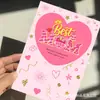 Tarjetas de Felicitación para el Día de la Madre, Tarjetas con Mensajes de Cumpleaños, Tarjetas Creativas Transfronterizas, Tarjetas de Felicitación Florales para Festividades, Venta al por Mayor de Fabricantes