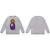 Versão de Luxo Comércio Exterior Transfronteiriço Bape Cabeça de Macaco Marca da Moda Moletom com Gola Redonda Estampado Outono e Inverno Nova Moda Roupa Casual para Homens e Mulheres