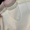 Estilo coreano! Suéter de malha minimalista elegante com decote V emagrecedor para o Outono/Inverno de 2026 para mulheres