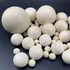 Bola redonda de madeira maciça cor de madeira original lótus não porosa bola redonda bola de madeira pintada acessórios DIY feitos à mão contas soltas redondas