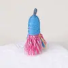 Pingente de Borla Pequena de Fio de Algodão Enrolado à Mão Estilo Xizang, Material para Pulseira DIY Feito à Mão, Ornamento de Borla Curta com Tampa Rosqueada