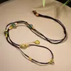 Nueva Cuerda para Colgante de Jade Hetian Natural Estilo Chino Cuerda de Collar de Lujo Ligero Tejida a Mano Puede Colgar Ámbar Jade Buda