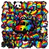 Conjunto de Adesivos Novo Estilo Transfronteiriço com 56 Peças, Criativo e Personalizado, Mistura Colorida de Animais, Vegetais e Frutas para Decoração, Adesivos à Prova d'Água para Grafite