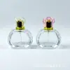 Botella de perfume de lujo de 50 ml directa de fábrica, botella de vidrio transparente facetado para dispensar perfume y aceite esencial, venta al por mayor