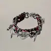 Gargantilla de Cuero con Remaches Metálicos de Alta Resistencia Punk Estilo Europeo y Americano Envolvente para Mujer Y2K Subcultura Diseño de Nicho Collar
