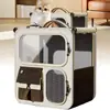 Mochila Transportadora para Mascotas para Gatos, Perros y Animales Pequeños 33 lbs, Tela Oxford, Transportadora Plegable Tipo Mochila para Gatos con Alfombrilla Extraíble, Ventana Transparente, Aprobada por Aerolíneas, Mochila para Cachorros, Transpirable, Multifuncional, Viajes al Centro Comercial, Paseos Diarios, Ideal para Senderismo, Viajes, Camping