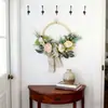 Guirnalda de Cuentas de Madera Artificial para Primavera y Verano de Amazon Transfronterizo Colgante de Pared Restaurante Hogar Colgante de Puerta Decoración de Fondo de Boda