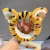 Diadema con orejas de gato y estampado de tigre, caricatura linda, cara de felpa, para lavarse la cara, maquillaje, accesorios para el cabello, diadema, diadema de tigrito para mujer