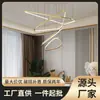 Sala de estar de villa, lustre de sala de jantar de alta qualidade, quarto minimalista italiano, escada em caracol, luminária de teto duplex, estilo luxo leve, design inclinado