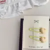 Par de Grampos de Cabelo Infantis Simples Macaron Coração Estrela Gota d'Água Grampo Lateral Grampo para Franja