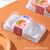 Caixa de embalagem para donuts duas peças de rolo de bolo de pista única embalagem transparente para assar confeitaria