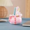 Lindo adorno de contenedor de bolígrafos de gatito, escritorio de estudiante, escritorio de oficina, decoraciones inspiradoras para el aprendizaje, regalo de cumpleaños para niña