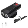Otra Luz Delantera Solar para Bicicleta Luz de Bicicleta de Montaña Carga USB Luz de Bocina para Montar de Noche Luz Única para Coche Luz para Coche de Ciclismo