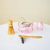 Juego de Té Matcha de Vidrio Transfronterizo con Caja de Color Batidor de Matcha Tazón de Matcha Soporte para Batidor de Matcha Cucharita de Té Juego Completo