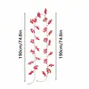 Decoración de Esquejes de Fruta Roja Artificial Fruta de Navidad Arreglo para el Hogar Adornos de Fruta Propicia Fruta Roja de Espuma Fruta Roja Recubierta Decoración de Fruta Roja