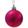 Bolas de Navidad al por Mayor Colgante para Ventana Árbol de Navidad Plástico Electrochapado Brillo Mate Purpurina Decoración Navideña Bola 6cm 8cm