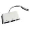 Hub de 2 Puertos USB 3.0 a Tipo-C + Cable Adaptador Convertidor USB-C Adecuado para Laptops y Teléfonos Móviles