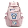 Mochila de Dibujos Animados Anime Tiburón Chica Gawr Gura, para Niños y Niñas, Estudiantes de Primaria y Secundaria, Gran Capacidad, Bolso Escolar Casual