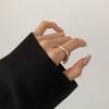 Anillo Abierto para Dedo Índice con Onda Geométrica Cuadrada 2025 para Mujer, Diseño de Nicho Elegante, Estilo Cool, Líneas Geométricas Ins