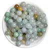 Myanmar Jadeite uma carga gelo três cores produtos acabados contas soltas Jade sucata escultura contas redondas jade jóias contas jade
