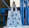 Bolsa de compras feminina de nylon, prática e portátil, para compras em lojas, supermercados, bolsa de ombro para compras, pode ser Vendida no Atacado