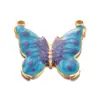 Pingente esmaltado de borboleta transfronteiriço pulseira de aço inoxidável colar pingente diy brincos de gota de óleo pingente de celular material