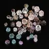Jingdian Jewelry Cristales Naturales Perlas Octagonales Perlas Sueltas Pulsera DIY Hecha a Mano Pulsera Cristal Fantasma Rojo Perlas Sueltas Accesorios